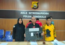 Polda Bengkulu Bekuk Residivis Kurir Narkoba di Lokalisasi