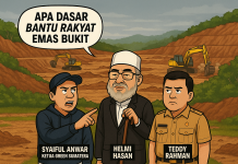 Manuver Helmi Hasan, Trio Pengeruk Bukit Sanggul Vs Mitos Emas “Bantu Rakyat” Kata Syaiful