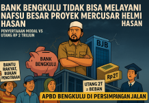 Bank Bengkulu Tidak Bisa Melayani Nafsu Besar Proyek Mercusuar Helmi Hasan