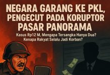 Negara Garang ke Rakyat PKL Pasar Minggu, Pengecut pada Koruptor Pasar Panorama Korbankan Rakyat Pemilik Kios