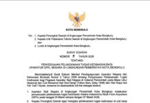 Pemkot Bengkulu Terapkan WFA bagi ASN pada 25–27 Maret 2026