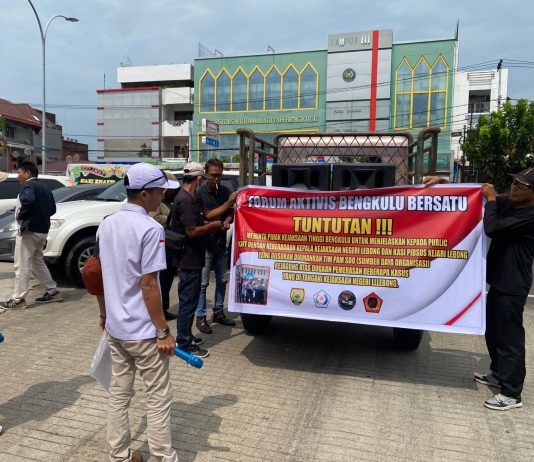 FABB Gelar Aksi di Kejati Bengkulu, Minta Penanganan Kasus Mantan Jampidsus Dilakukan Secara Terbuka