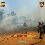 Respons Cepat, Personel Dit Samapta Polda Bengkulu Padamkan Kebakaran Lahan di Bentiring