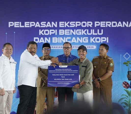 Wagub Mian Lepas Ekspor 19,2 Ton Kopi Robusta Bengkulu ke Italia