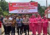 Kapolres Mukomuko Resmikan Jembatan Merah Putih Presisi di Desa Cinta Asih